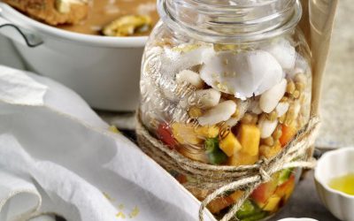 Recetas de verano: Ensalada de bacalao confitado con legumbres